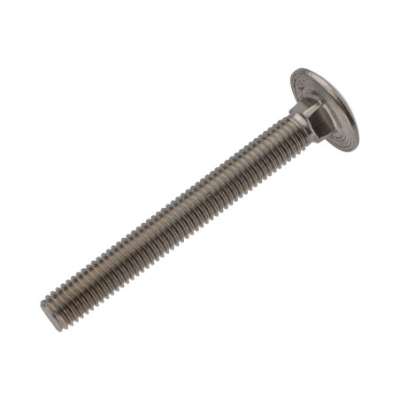 1 x TRCC JAPY tête ronde collet carré Inox A2 M12X90 Filetage total