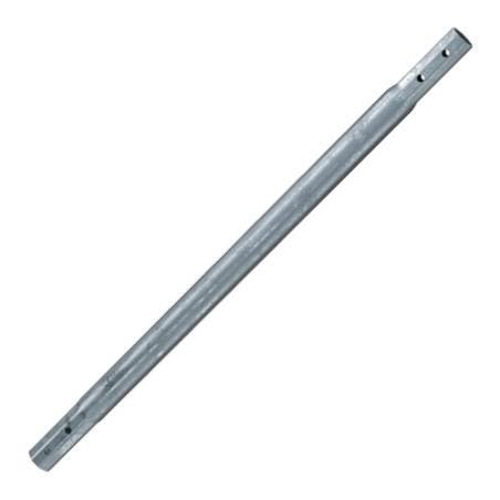 1 x Extension pour vis de fondation 76X3.6X1500 Forte tenue à la corrosion Acier galvanisé à chaud