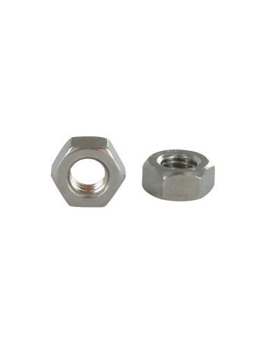 1 x Ecrou HUAGONAL Pas Gauche M8 Inox A4