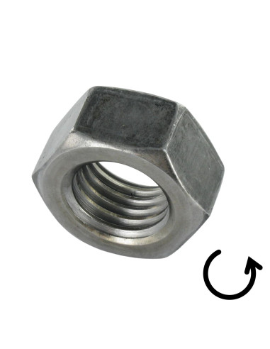 1 x Ecrou hexagonale M27 Pas Gauche Classe 8...