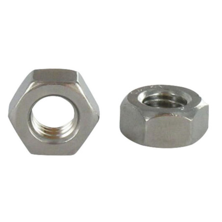 1 x Ecrou hexagonal bas hm/contre Ecrou Pas Gauche M6 Inox A4