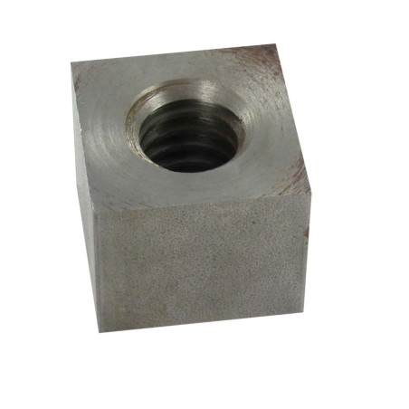 1 x Ecrou carré VKM Tête ronde TR 20X4 Trapézoidale Gauche Acier brut