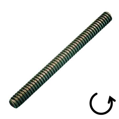 1 x Tige filetée TR16X4 1 mètre Trapézoidale Gauche Acier brut