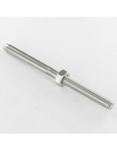 Embout à sertir fileté Pas Droite Inox A4 Câble 4 M6...