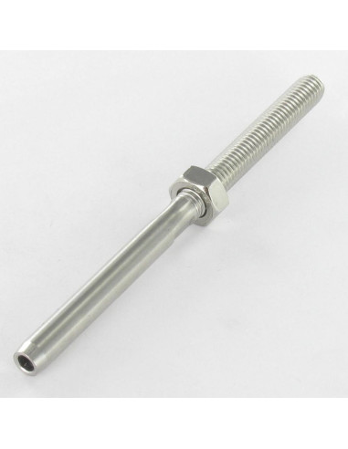 1 x Embout à sertir fileté Pas Droite Inox A4...