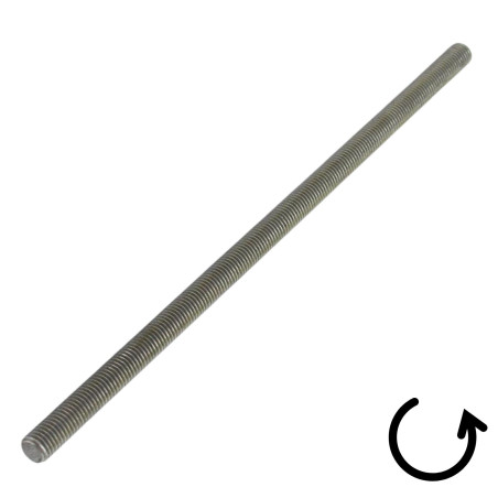 1 x Tige filetée M5 Longueur 1 mètre Pas Gauche Acier brut