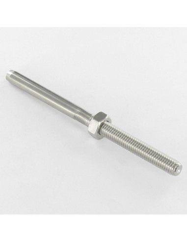 1 x Embout à sertir fileté Pas Droite Inox A4...
