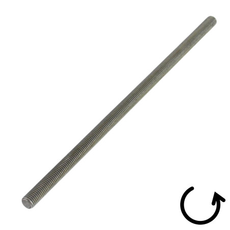 1 x Tige filetée M24 Longueur 1 mètre Pas Gauche Acier brut