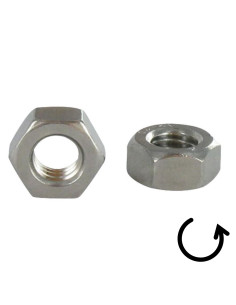 Ecrou HUAGONAL Pas Gauche M10 Inox A4 2