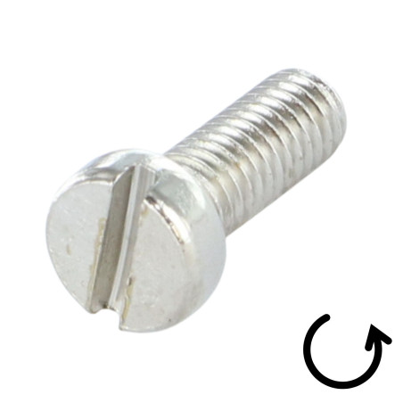 1 x Vis métaux Tête cylindrique bombée TCB Fendue M10X70 P.GAUCHE Acier nickelé