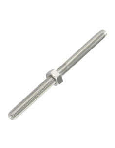 Embout à sertir fileté Pas Gauche Inox A4 Câble 4...
