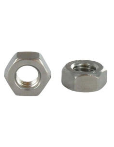 Ecrou hexagonal bas hm/contre Ecrou Pas Gauche M10 Inox A4