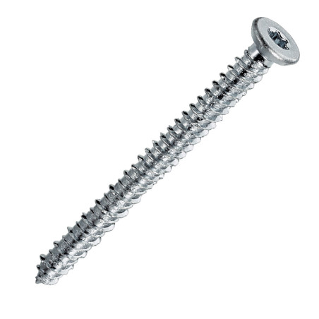 1 x Vis Béton Tête fraisée Réduite 7.5X202 TORX T30 Acier zingué