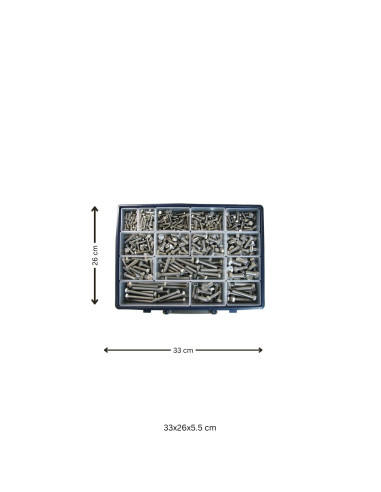 1 x Assortiment de 570 Vis métaux Tête...