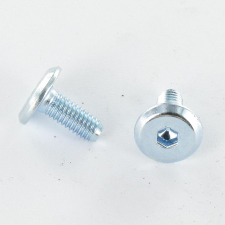 1 x Vis métaux tête plate Clé de 4 HC4 M6X60 Diamètre de tête: 12 Acier zingué