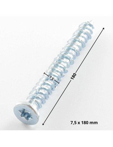 1 x Vis Béton Tête fraisée Réduite 7.5X180 TORX...