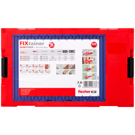 1 x Assortiment de Vis et Cheville Fischer FIXTAINER