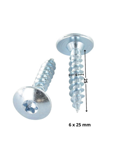 1 x Vis Penture 6X25 Filetage total TORX T30...