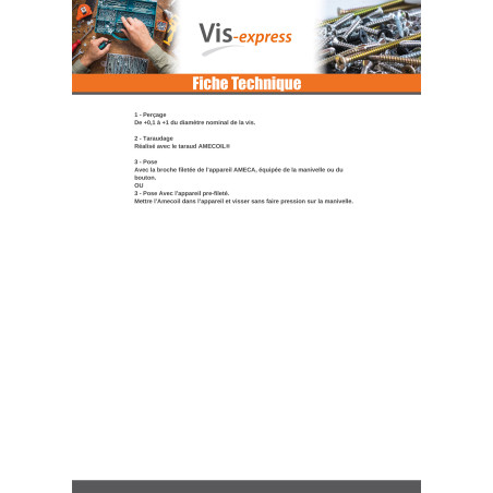 1 x KIT +FILET RAPPORTE M12X18 Pas de 175