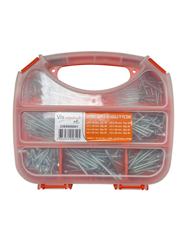 1 x Assortiment de 280 VBA Vis bois agglo Tête...