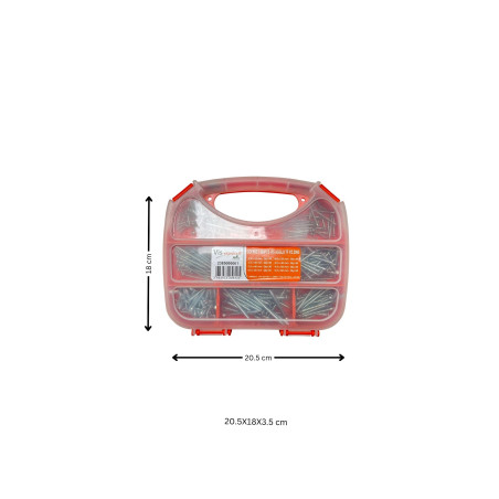 1 x Assortiment de 280 VBA Vis bois agglo Tête fraisée Pozi Acier zingué Embout