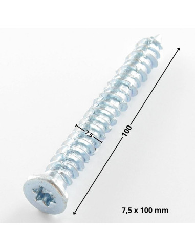 1 x Vis Béton Tête fraisée Réduite 7.5X100 TORX...
