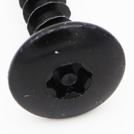 1 x Vis Penture Inviolable 6X30 Filetée sur 30 T30+TET Pointe antifendage type 17 Acier zingué noir