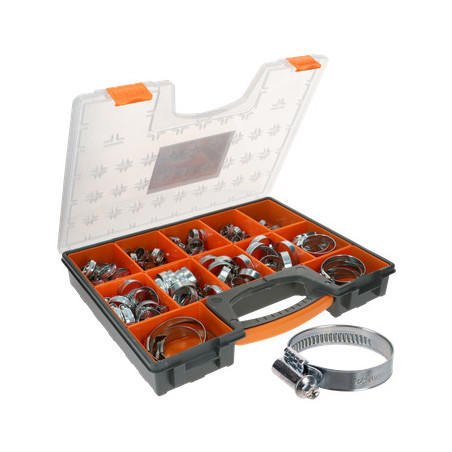 1 x Assortiment de 97 Collier De Serrage Acier zingué W1