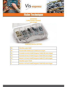 Assortiment de fixations STANDARD 130 ELEMENTS 2