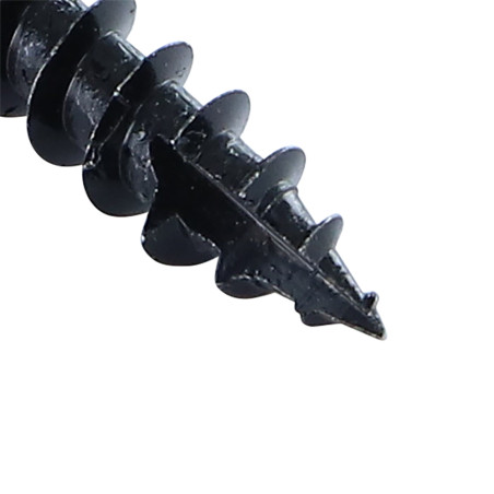 1 x Vis bois TEKOR Vis Penture 6X25 Filetée sur 25 TORX T30 Acier zingué noir Pointe antifendage type 17