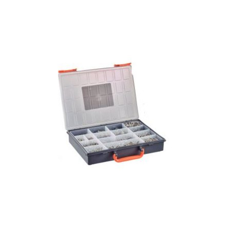 1 x Assortiment de 1684 Vis tôle Tête cylindrique TC / Tête fraisée Pozi + Embout Inox A4
