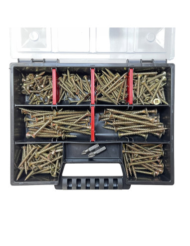 1 x Assortiment de 280 VBA Vis bois agglo Tête...
