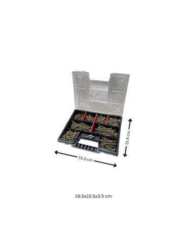 1 x Assortiment de 280 VBA Vis bois agglo Tête...