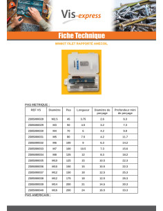 KIT +FILET RAPPORTE M10X15 Pas de 150 2