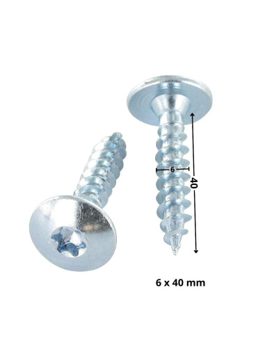 1 x Vis Penture 6X40 Filetage partiel TORX T30...
