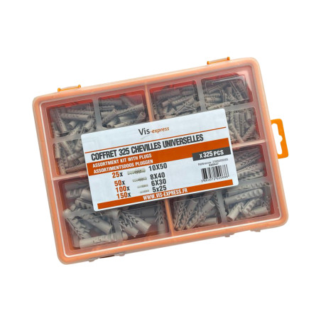 1 x Assortiment de 325 Cheville UNIVERSELLES