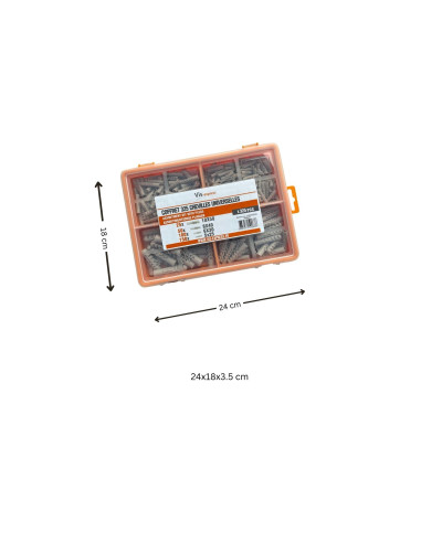 1 x Assortiment de 325 Cheville UNIVERSELLES