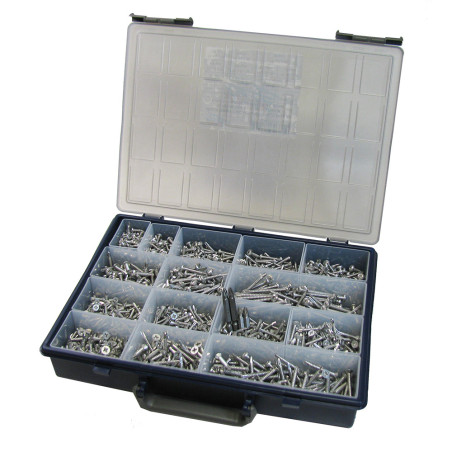 1 x Assortiment de 1540 Vis autoperceuse Tête fraisée Tête ronde TR Pozi Inox A2 Embout