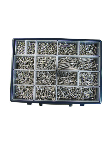 1 x Assortiment de 1540 Vis autoperceuse Tête...