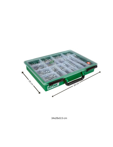 1 x Assortiment de 364 Vis bois Tête fraisée...
