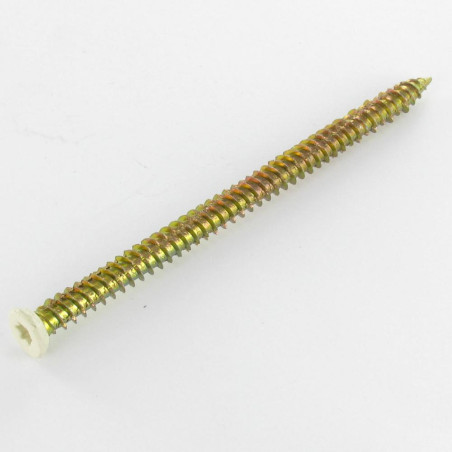 1 x Vis Béton Tête fraisée RED 7.5X120 TORX T30 Bichromaté RAL1015 ivoire clair