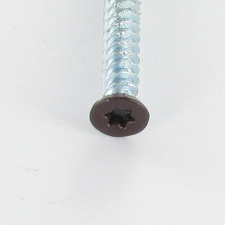 1 x Vis Béton Tête fraisée RED 7.5X120 TORX T30 Acier zingué RAL8017 brun chocolat