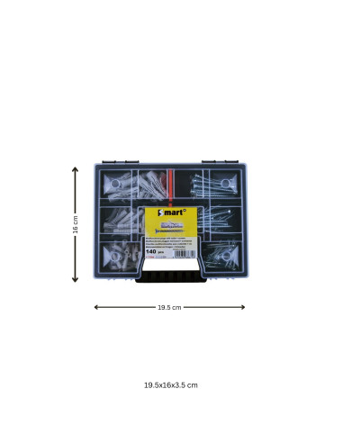 1 x Assortiment de 140 Cheville Avec Vis