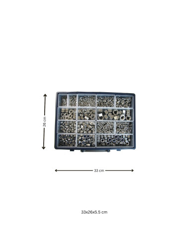 1 x Assortiment de 1140 Ecrou hexagonale...