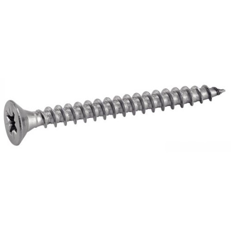 1 x Assortiment de 1664 VBA Vis bois agglo Tête fraisée Pozi + Embout Inox A4