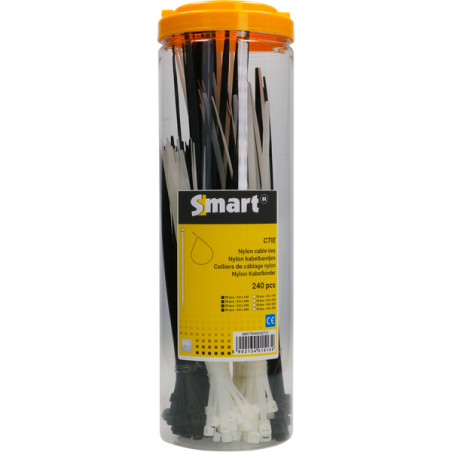1 x Assortiment de 240 Colliers de serrage Nylon