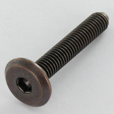 1 x Vis métaux tête plate Clé de 4 HC4 M6X80 acier bronze