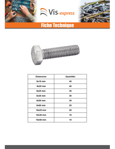 1 x Assortiment de 570 Vis métaux Tête...