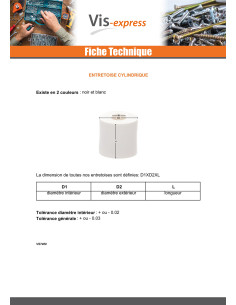 Entretoise Cylindrique 10.5X20X19 Polyéthylène blanc 2