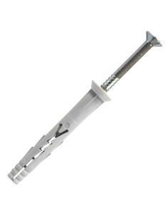 Cheville à frapper Nylon 6X55 avec vis Tête fraisée Inox A4 2